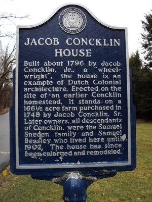 Jacob Concklin House Marker image. Click for full size.