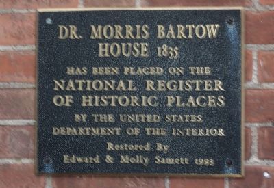 Dr. Morris Bartow House Marker image. Click for full size.