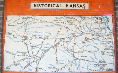 Historical Kansas Marker on Comfort Station Exterior image. Click for full size.