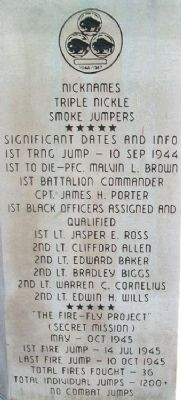 555th Parachute Infantry Company Firsts image. Click for full size.