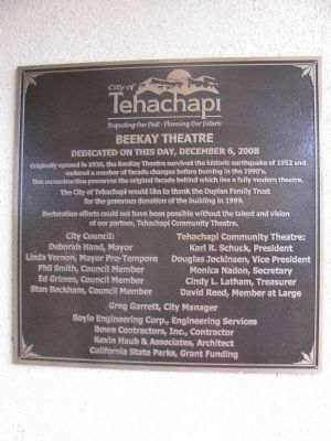 Beekay Theatre Marker image. Click for full size.