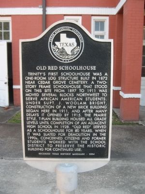 Old Red Schoolhouse Marker image. Click for full size.
