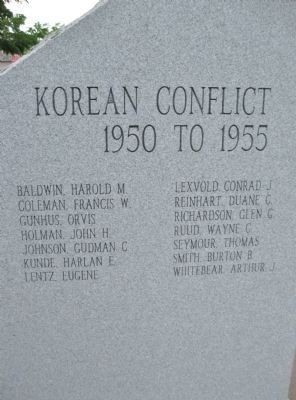 Korean Conflict · 1950 to 1955 image. Click for full size.