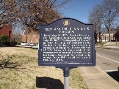 Gen. Jacob Jennings Brown Marker image. Click for full size.