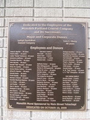 Dedication Plaque image. Click for full size.