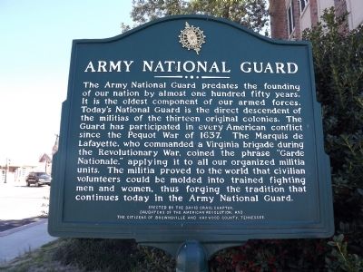 Army National Guard Marker image. Click for full size.