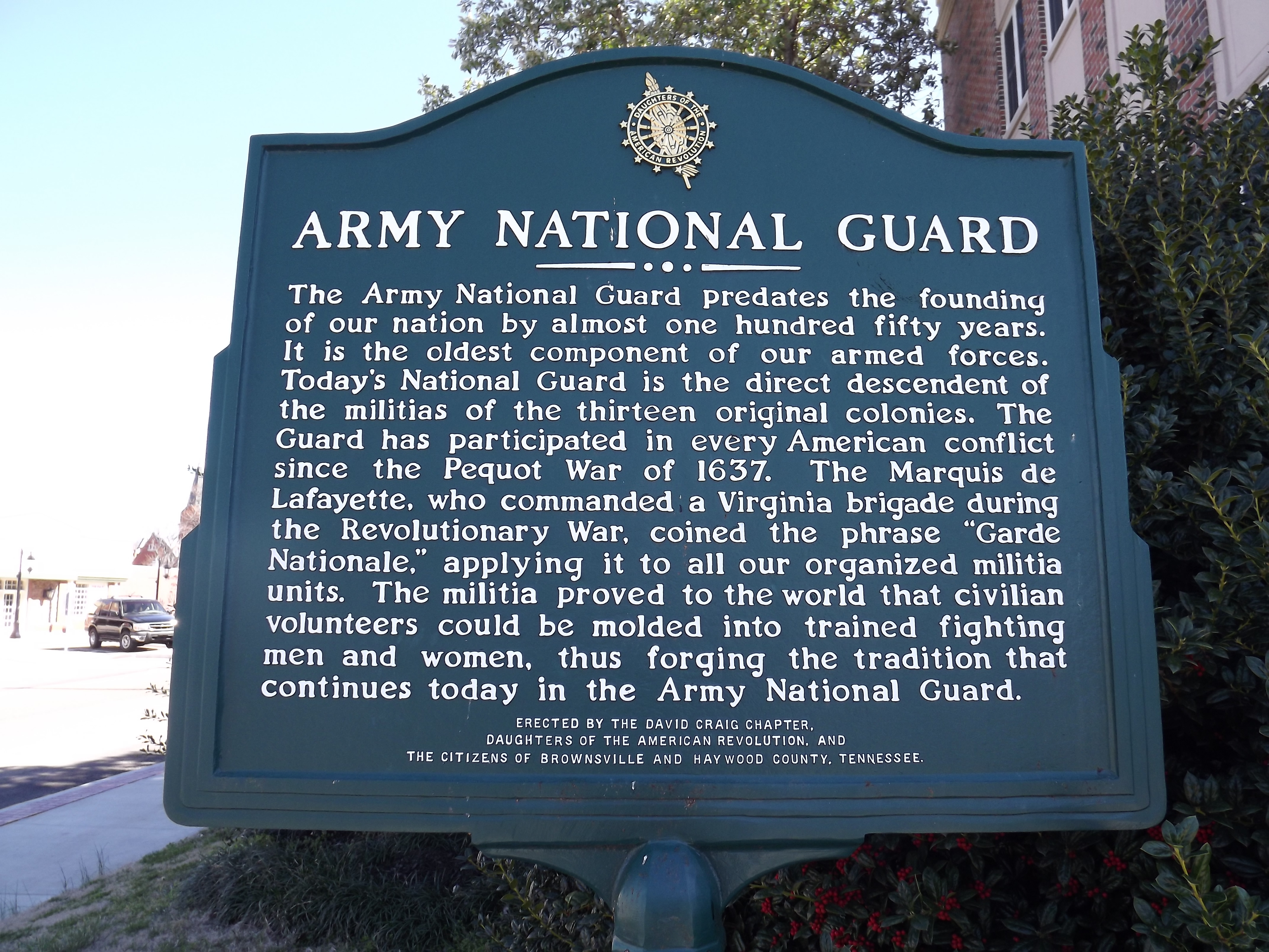 Army National Guard Marker