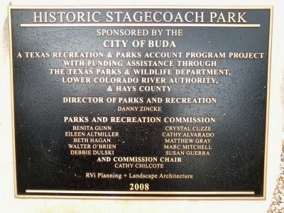 Historic Stagecoach Park Marker image. Click for full size.