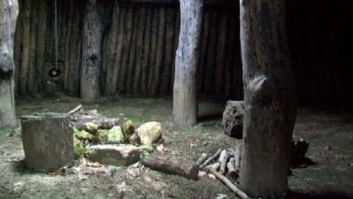 "Grand Village des Canzes" Sod House Interior image. Click for full size.