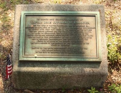 Captain Denis Cottineau De Kerloguen Marker. Click for full size. Captain Denis Cottineau De Kerloguen Marker image. Click for full size.