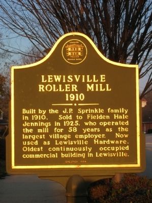 Lewisville Roller Mill Marker. Click for full size. Lewisville Roller Mill Marker image. Click for full size.