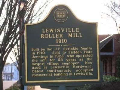 Lewisville Roller Mill Marker. Click for full size. Lewisville Roller Mill Marker image. Click for full size.