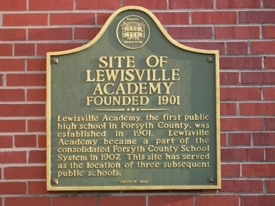 Site of Lewisville Academy Marker image. Click for full size.