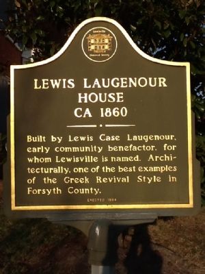 Lewis C. Laugenour House Marker image. Click for full size.