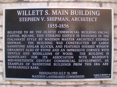 Willett S. Main Building Marker image. Click for full size.
