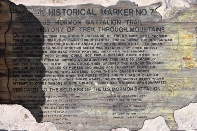 History of Trek Through Mountains Marker image. Click for full size.