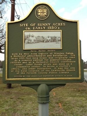 Site of Sunny Acres Marker image. Click for full size.