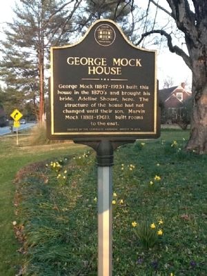 George Mock House Marker image. Click for full size.