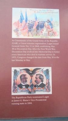 John Logan Memorial Marker - illustrations image. Click for full size.