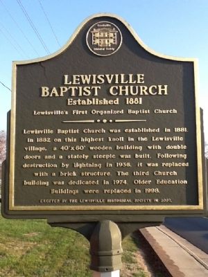 Lewisville Baptist Church Marker image. Click for full size.