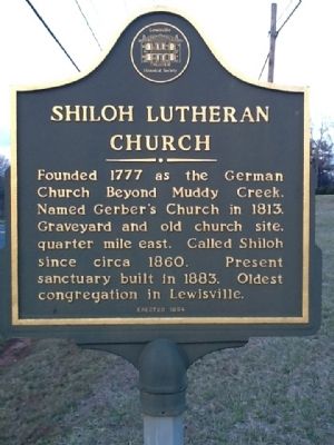 Shiloh Lutheran Church Marker. Click for full size. Shiloh Lutheran Church Marker image. Click for full size.