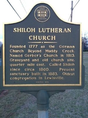 Shiloh Lutheran Church Marker image. Click for full size.