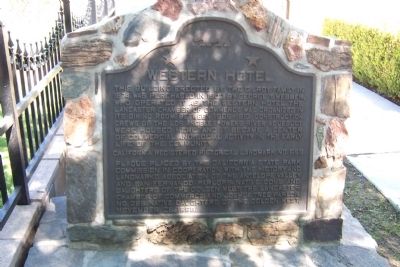 Western Hotel Marker image. Click for full size.