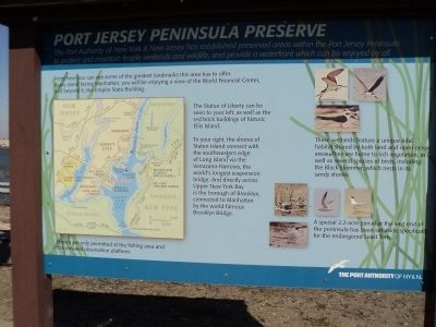 Port Jersey Peninsula Preserve Marker image. Click for full size.