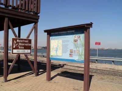 Marker on the Port Jersey Peninsula image. Click for full size.