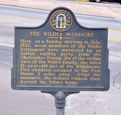 The Wildes Massacre Marker. Click for full size. The Wildes Massacre Marker image. Click for full size.
