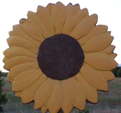 Sunflower on Turkey Red Wheat Marker image. Click for full size.