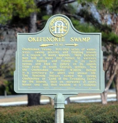 Okefenokee Swamp Marker image. Click for full size.