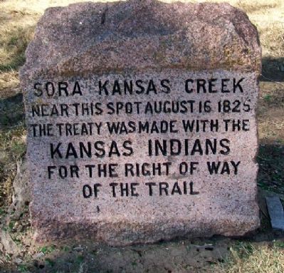 Sora Kansas Creek Marker (Side A) image. Click for full size.