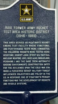 1500 Former Army Rocket Test Area Historic District (1946-1989) Marker image. Click for full size.