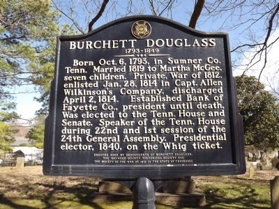 Burchett Douglass Marker image. Click for full size.