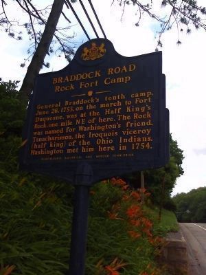 Braddock Road - Rock Fort Camp Marker. Click for full size. Braddock Road - Rock Fort Camp Marker image. Click for full size.