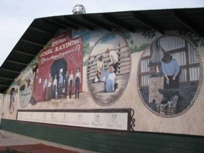 Red Front Blacksmith Shop Mural image. Click for full size.