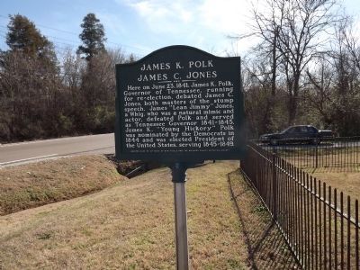 James K. Polk / James C. Jones Marker (facing south) image. Click for full size.
