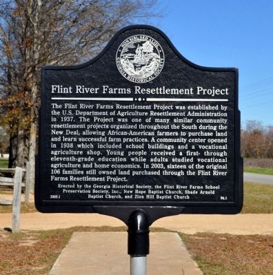 Flint River Farms Resettlement Project Marker image. Click for full size.