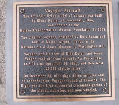 Voyager Aircraft - Left Marker image. Click for full size.