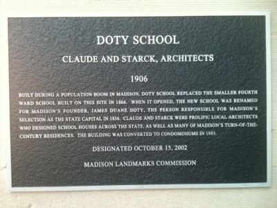 Doty School Marker. Click for full size. Doty School Marker image. Click for full size.