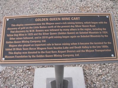 Golden Queen Mine Cart Marker image. Click for full size.