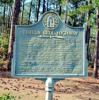 Vereen Bell Highway Marker. Click for full size. Vereen Bell Highway Marker image. Click for full size.