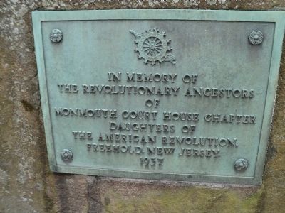 Revolutionary Ancestors of Monmouth Court House Marker image. Click for full size.