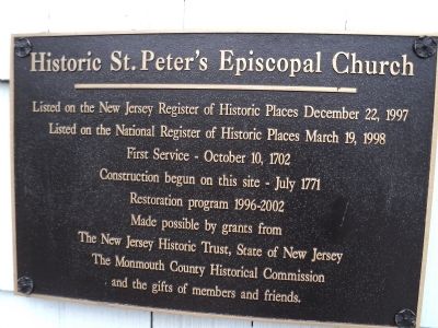 Historic St. Peter�s Episcopal Church Marker image. Click for full size.