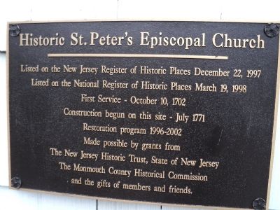 Historic St. Peters Episcopal Church Marker image. Click for full size.