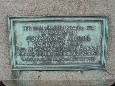 Corp. James A. Gere Marker image. Click for full size.