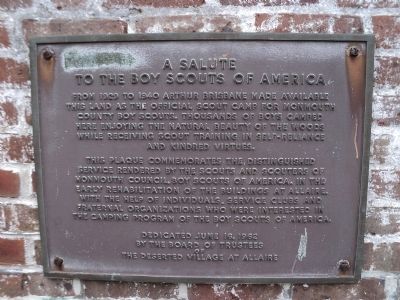 A Salute to the Boy Scouts of America Marker. Click for full size. A Salute to the Boy Scouts of America Marker image. Click for full size.