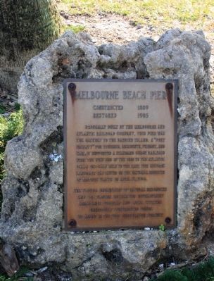 Melbourne Beach Pier Marker. Click for full size. Melbourne Beach Pier Marker image. Click for full size.