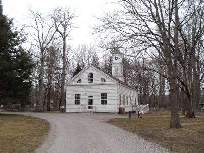 Church and Marker in Allaire Village image. Click for full size.